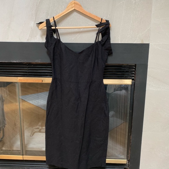 Abercrombie linen black mini dress size S - Picture 1 of 4